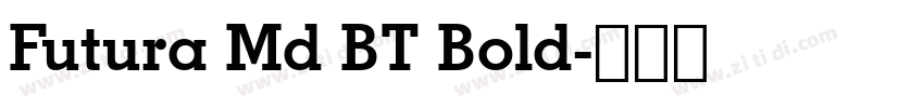 Futura Md BT Bold字体转换